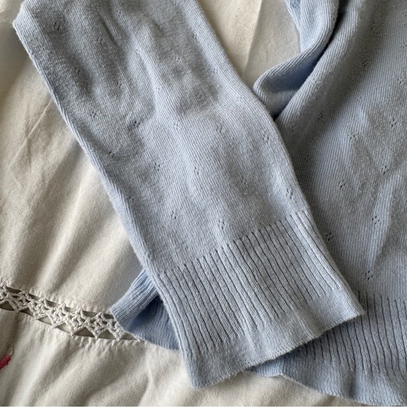 Lace Coquette Light Blue Women's Cardigan - Picture 5 of 8